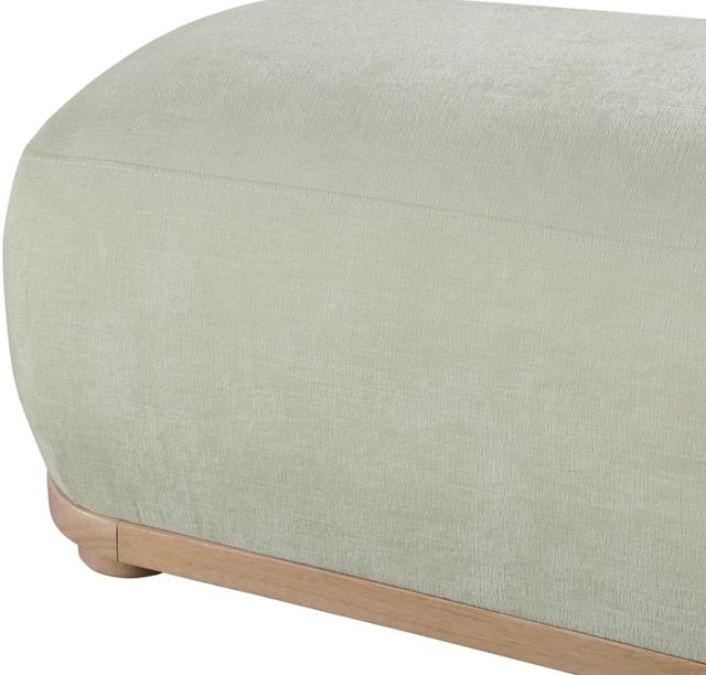 Meridian Furniture Calum Mint/Natural Chenille Fabric Bench-3