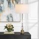 Uttermost® Annily Brass/Clear Table Lamp-1
