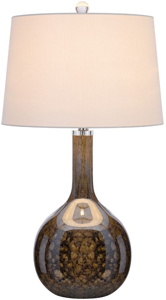Cal® Lighting & Accessories Gourd Style 2-Piece Antique Gold Luster Table Lamp Set-1