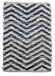 A & B Home Black/White 2.5'x4' Denim Rug-0