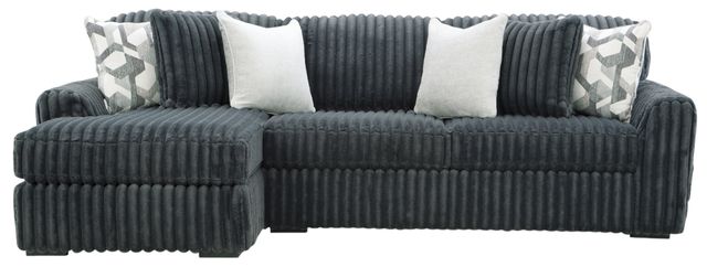 Signature Design by Ashley® Midnight-Madness 2-Piece Gunmetal Left-Arm Facing Sectional Sofa and Chaise-0