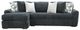 Signature Design by Ashley® Midnight-Madness 2-Piece Gunmetal Left-Arm Facing Sectional Sofa and Chaise-0