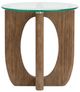 Magnussen Home® Lainey Glass Top End Table with Almond Base-2