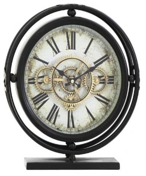 YHD Matte Black/White Table Clock-0