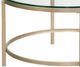 Bassett Mirror Anderson Clear Cocktail Table with Antique Gold Base-2