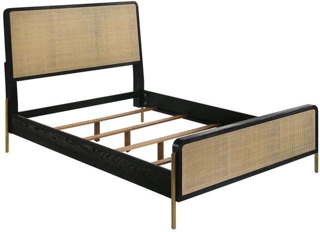 Coaster® Arini Black/Natural Eastern King Bed Panel Bed-0