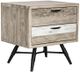 Armen Living Bridges Two Tone Grey Nightstand -0