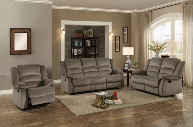 Homelegance® Jarita Chocolate Manual Reclining Loveseat-1