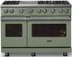 Viking® 5 Series 48" Eucalyptus Pro Style Gas (NG) Range with Polished Chrome Trim-4