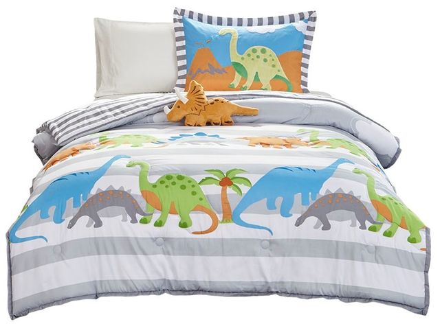 Olliix by Mi Zone Kids Dinosaur Dreams Multi Twin Comforter Set-0