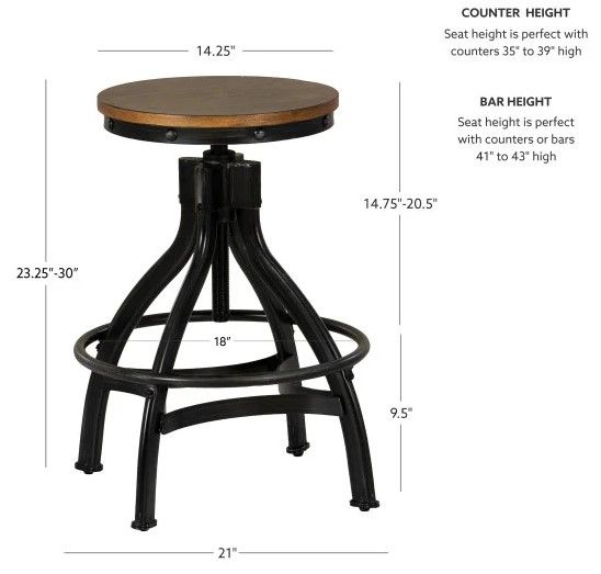 Powell® Haywood 2-Piece Black/Brown Counter Stool Set-2