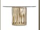 Michael Amini® La Rachelle Glass Top 54 Round Dining Table with Medium Champagne Base-3