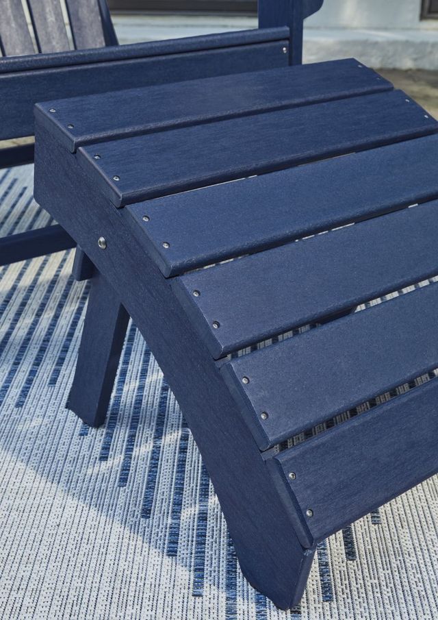 Signature Design by Ashley® Sundown Treasure Blue Ottoman-2