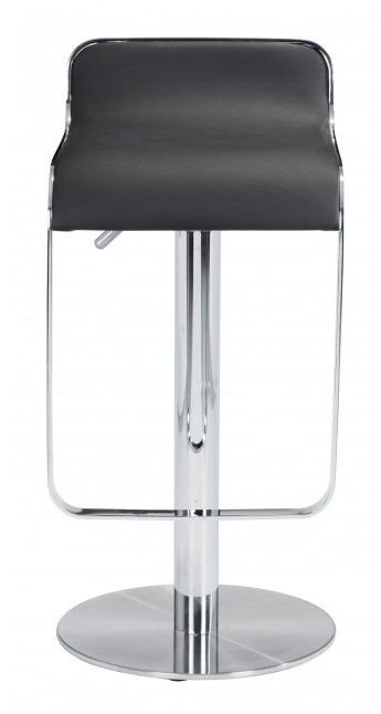 Zuo® Modern Equino Black/Plated Steel Bar Stool-1