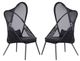 Furniture of America® Alverta 2-Piece Black Fabric/Metal Outdoor Foldable Chair Set-0