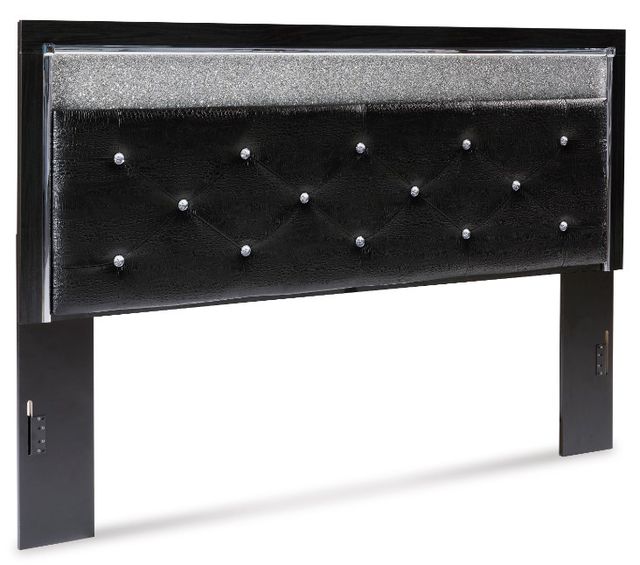 Signature Design by Ashley® Kaydell 5-Piece Black King Upholstered Panel Headboard Bedroom Set-1