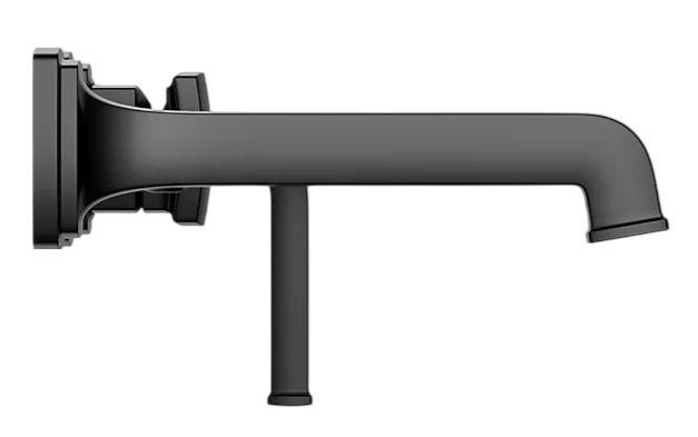 KOHLER® Riff® Matte Black Wall-Mount Single-Handle Bathroom Sink Faucet-2