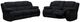 Global Furniture USA Ebony 2-Piece Black Manual Reclining Seating Set-0