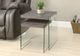 Monarch Specialties Inc. 2-Piece Dark Taupe Tempered Glass Nesting Tables Set-2