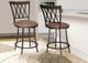 Steve Silver Co. Sedona Brown Cherry/Dark Camel Swivel Counter Stool-1