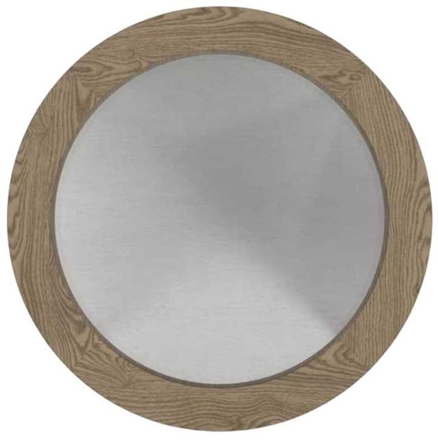 Flexsteel® Melody Gray/White Round Coffee Table with Casters-3
