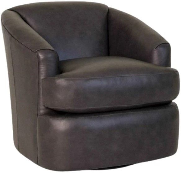 Smith Brothers Customizable 986 Leather Stationary Chair-0
