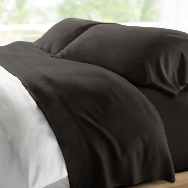 Cariloha Retreat 4-Piece Black Sand Lyocell California King Sheet Set-2