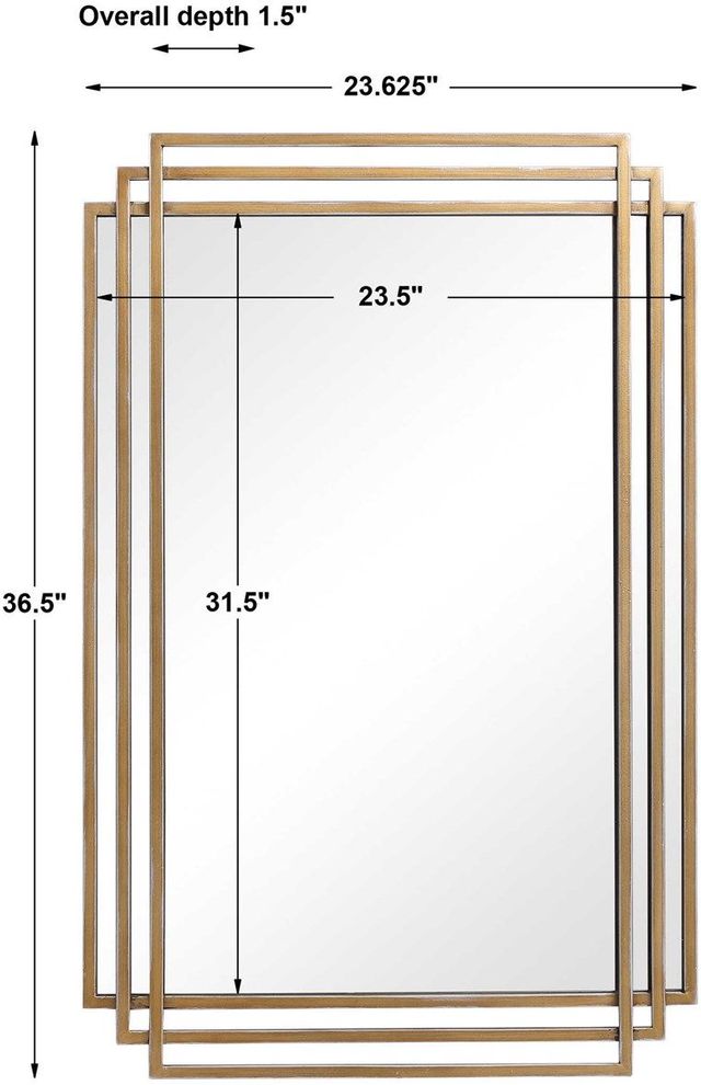 Uttermost® Amherst Distressed Brushed Gold Mirror-3