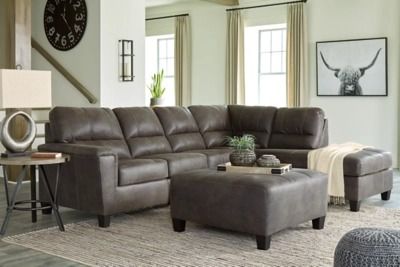 Signature Design by Ashley® Navi 2-Piece Smoke Living Room Seating Set-3