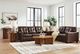 Santorine Leather Sofa and Loveseat in Dark Brown-0