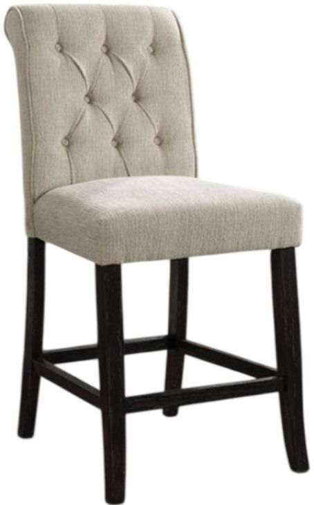Furniture of America® Izzy 2-Piece Antique Black/Beige Counter Stool Set-0