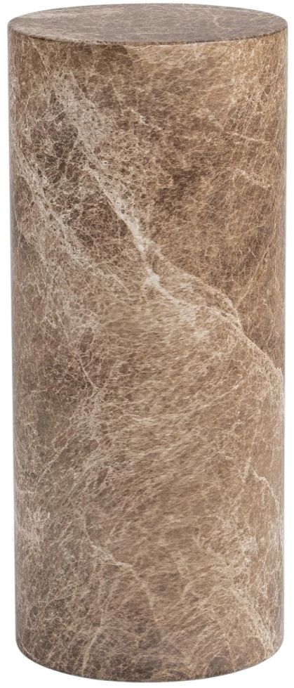 Classic Home Norfolk Brown/Ivory Medium Round Display Pedestal-0