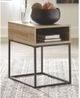 Signature Design by Ashley® Gerdanet Natural End Table with Black Base-4