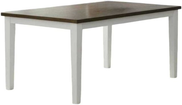 Liberty Furniture Landale Chestnut Rectangular Dining Table with White Base-0