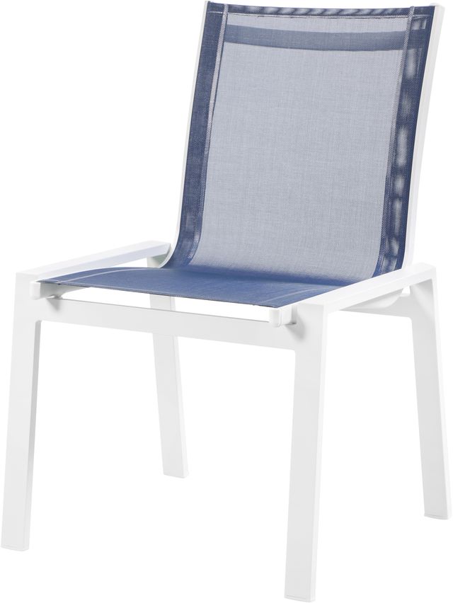 Meridian Furniture Nizuc 2-Piece Navy Outdoor Patio Mesh Dining Chairs-0