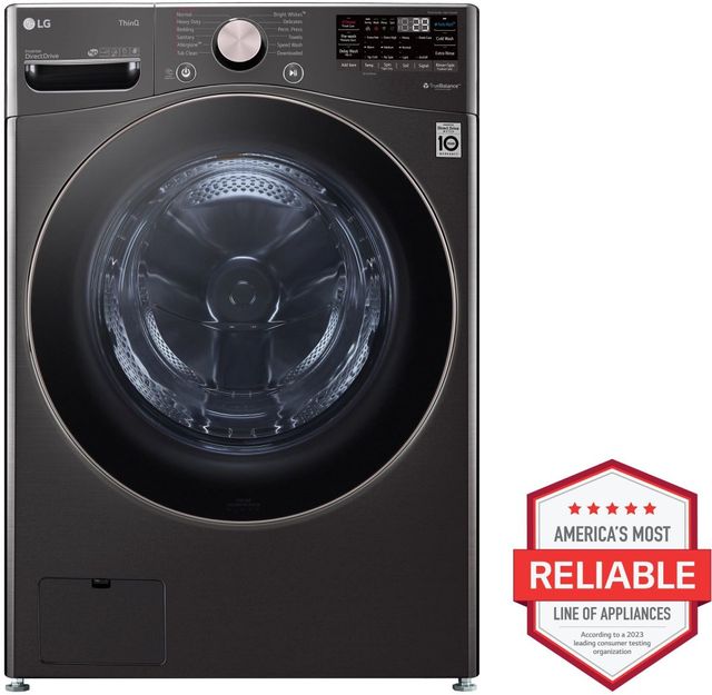 LG 4.5 Cu. Ft. Black Steel Front Load Washer-1