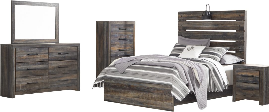 ★リリパットレーン401☆St Pauls Aathedral Signature Design by Ashley® Drystan 4 Piece Brown Full Panel