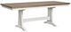 Magnussen Home® Kingston Cerused Nutmeg Trestle Dining Table with Whisper White Base-0