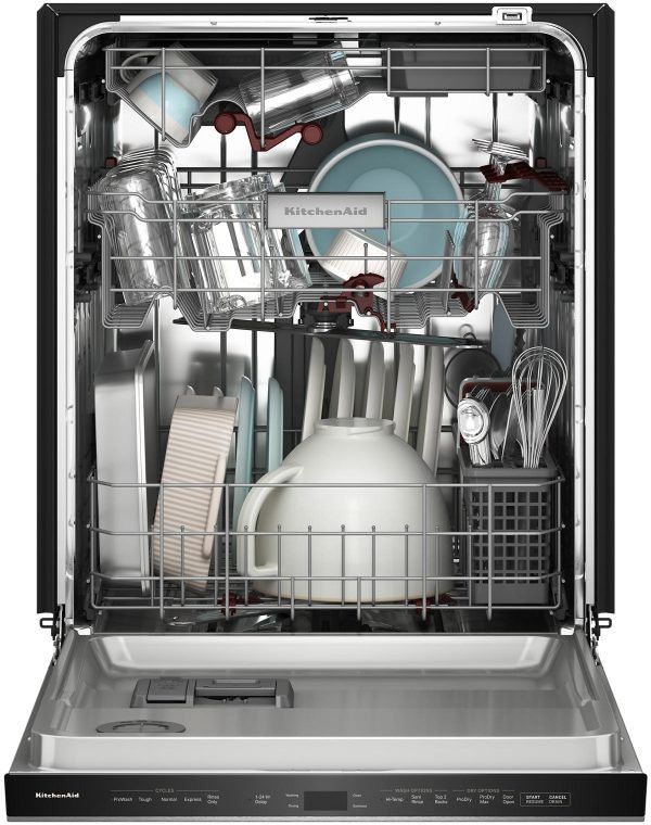 KitchenAid® 24" Black Ore 360° Max Jets™ Third Rack Top Control Built-In Dishwasher with Advanced ProDry™ System and Ultra-bright LED Lighting-1