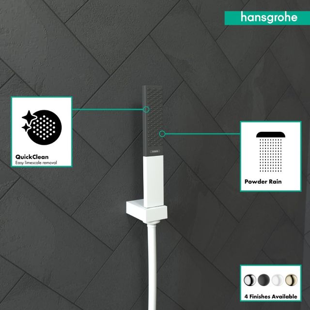 Hansgrohe Rainfinity Matte White Baton 2.5 GPM Handshower-2