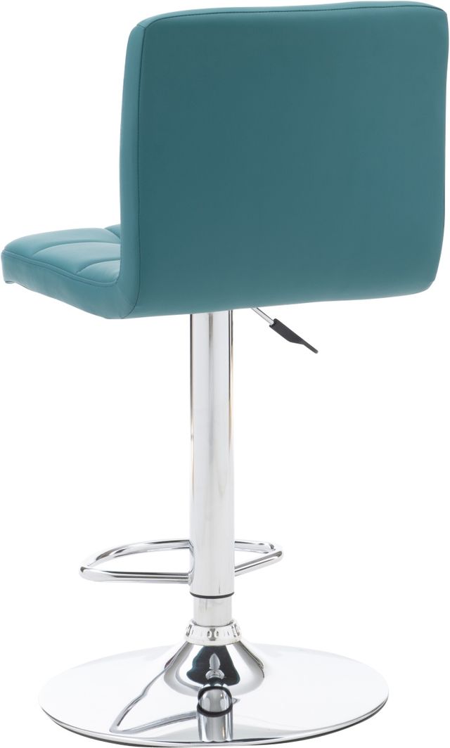 Powell® Clayton Chrome/Teal Adjustable Stool-3