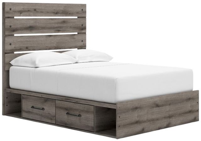 Graystorm Full Storage Bed - Brown Gray