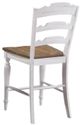 Winners Only® Augusta Rustic Brown/White Ladder Back Barstool-1