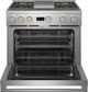 Monogram® Statement Collection 36" Stainless Steel Pro Style Natural Gas Range with 4 Burners and Griddle-3