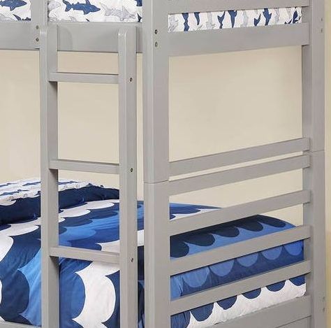 Furniture of America® California IV Gray Twin/Twin Bunk Bed-2