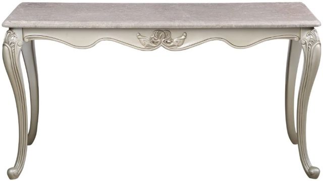 New Classic® Home Furnishings Monique Marble Top Console Table with Champagne Base-2