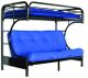 Titus Furniture Black Twin/Full Futon Metal Bunk Bed-0
