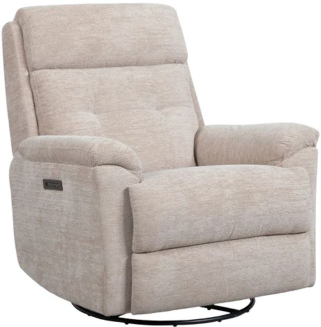 Flexsteel® Meet Your Perfect Match Sophisticated Oat Power Swivel Gliding Recliner with Power Headrest and Lumbar-0
