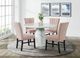 Elements International Bellini 5-Piece Pink/White Round Dining Set-2