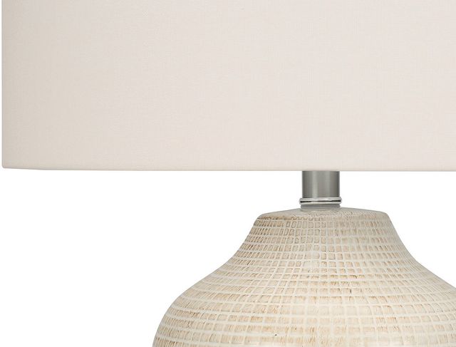 Monarch Specialties Inc. 26"H Cream Ceramic Table Lamp-2